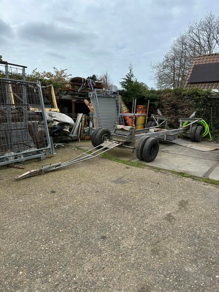 Zware bootwagen, stallings trailer, ca 12 ton laadvermogen, Gebruikt, 9 meter of meer, Overige typen, Ophalen of Verzenden