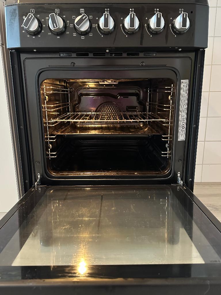 Wiggo Vrijstaand Gasfornuis, Ophalen, Gebruikt, Zwart, 50 tot 100 cm