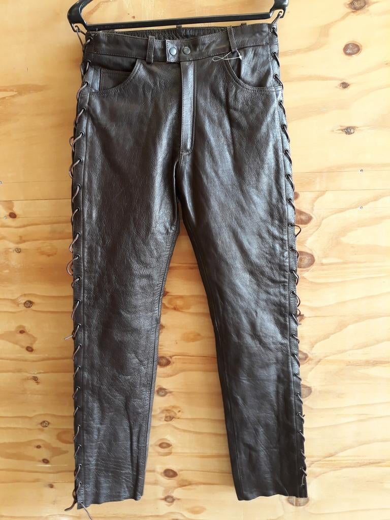 LEDEREN BROEK CYPRO, Zwart, Nieuw, Ophalen of Verzenden, Maat 34 (XS) of kleiner