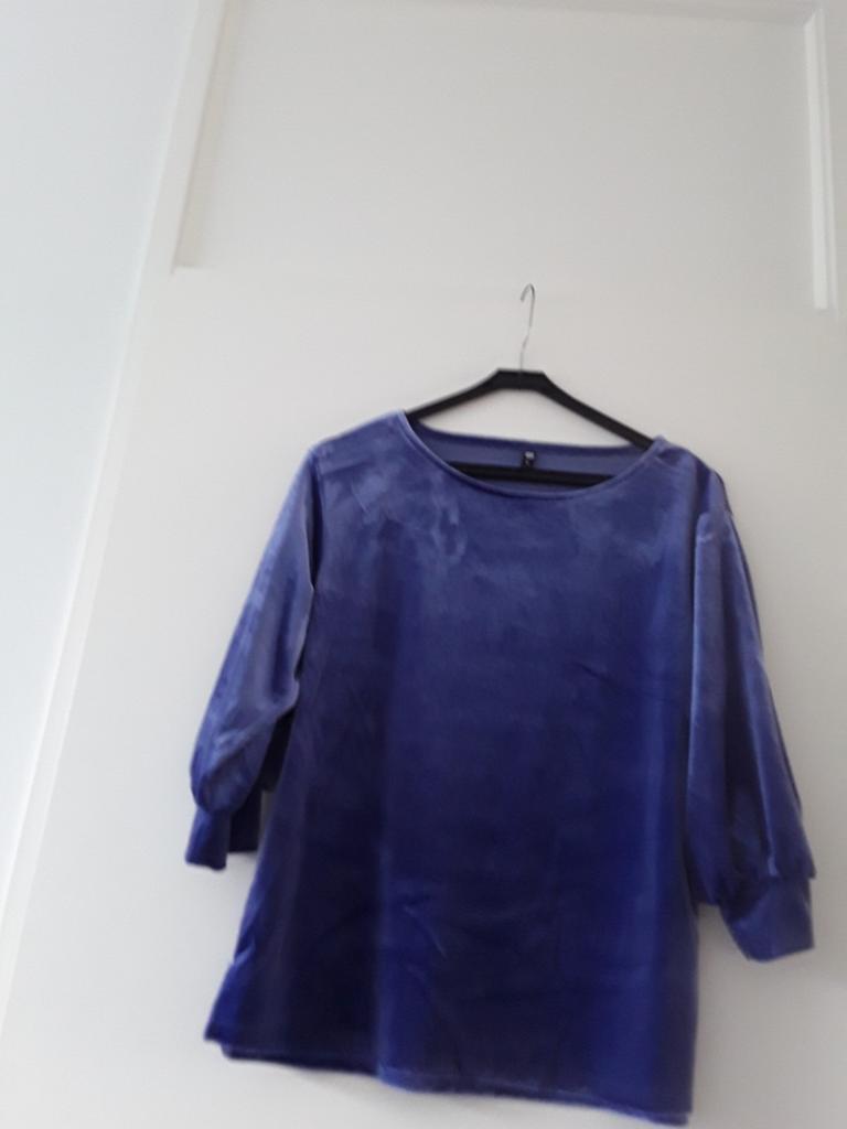 Shirt Hema blauw 3/4 mouw, Kleding | Dames, Ophalen of Verzenden, Zo goed als nieuw, Blauw, Korte mouw