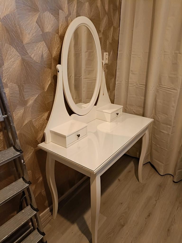 Ikea Hemnes toilettafel met spiegel, Ophalen, Gebruikt, 100 tot 150 cm, 50 tot 100 cm