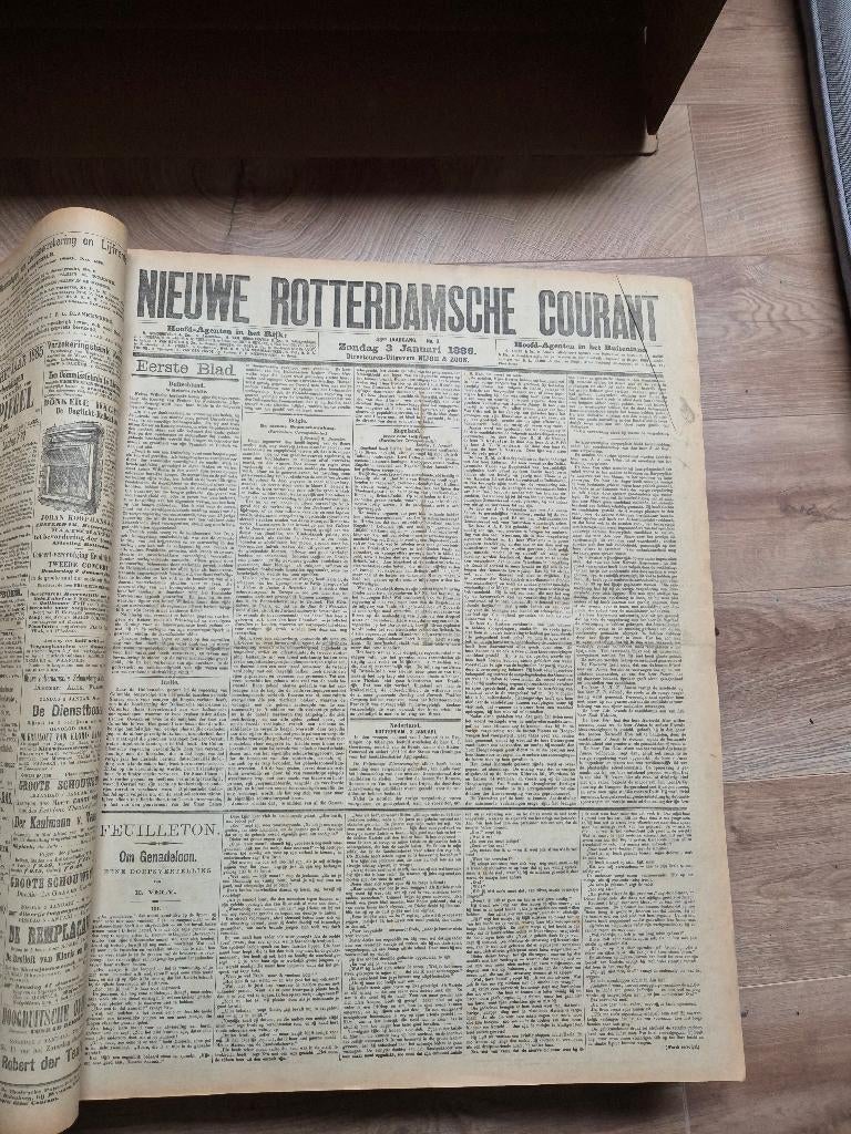 Ingebonden NRC uit 1886, Ophalen, Voor 1920, Nederland, Krant