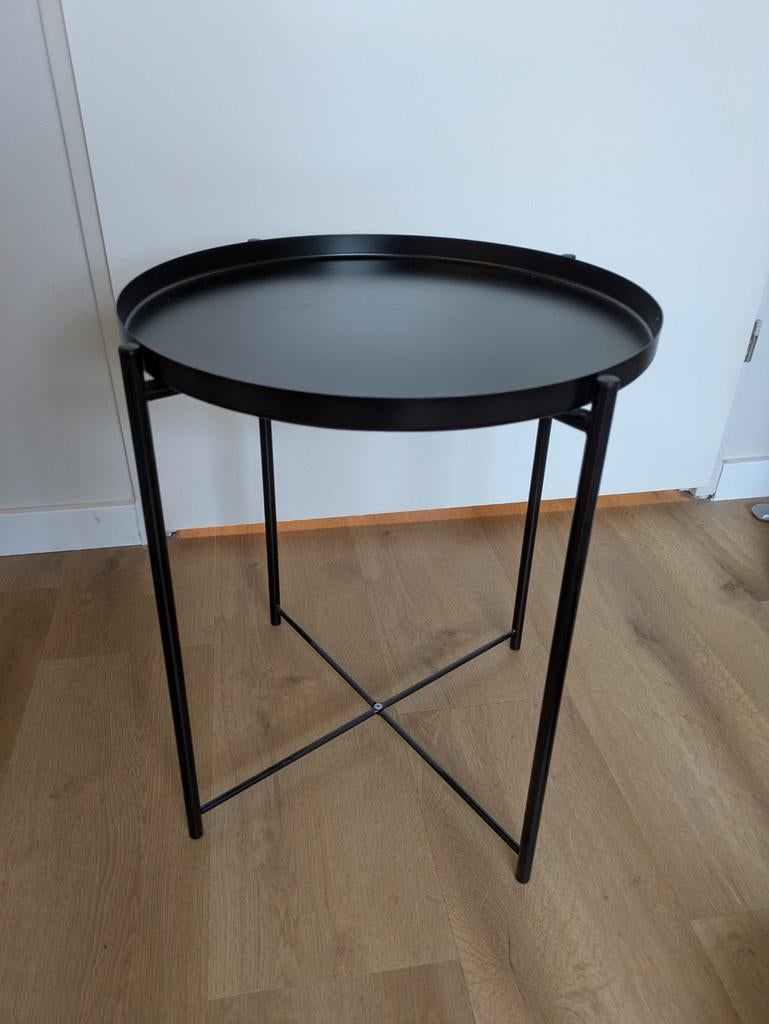 Salontafel zwart (Ikea Gladom), Huis en Inrichting, Ophalen, Rechthoekig, 75 cm of meer