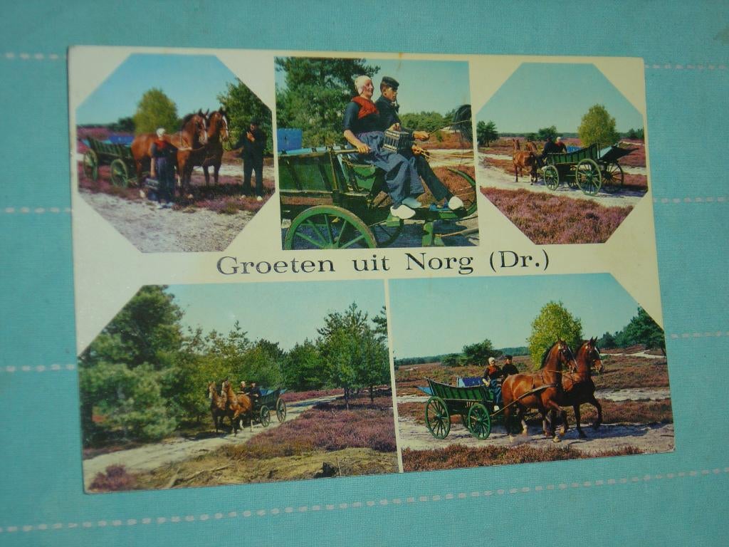 9) Kleuren ansichtkaart Klederdracht Norg, Ophalen of Verzenden, 1980 tot heden, Gelopen, Drenthe