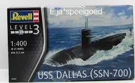 Modelbouw Revell USS DALLAS (SSN-7OO ) 1:400 5067 duikboot, Hobby en Vrije tijd, Ophalen of Verzenden, Nieuw, 1:200 of kleiner
