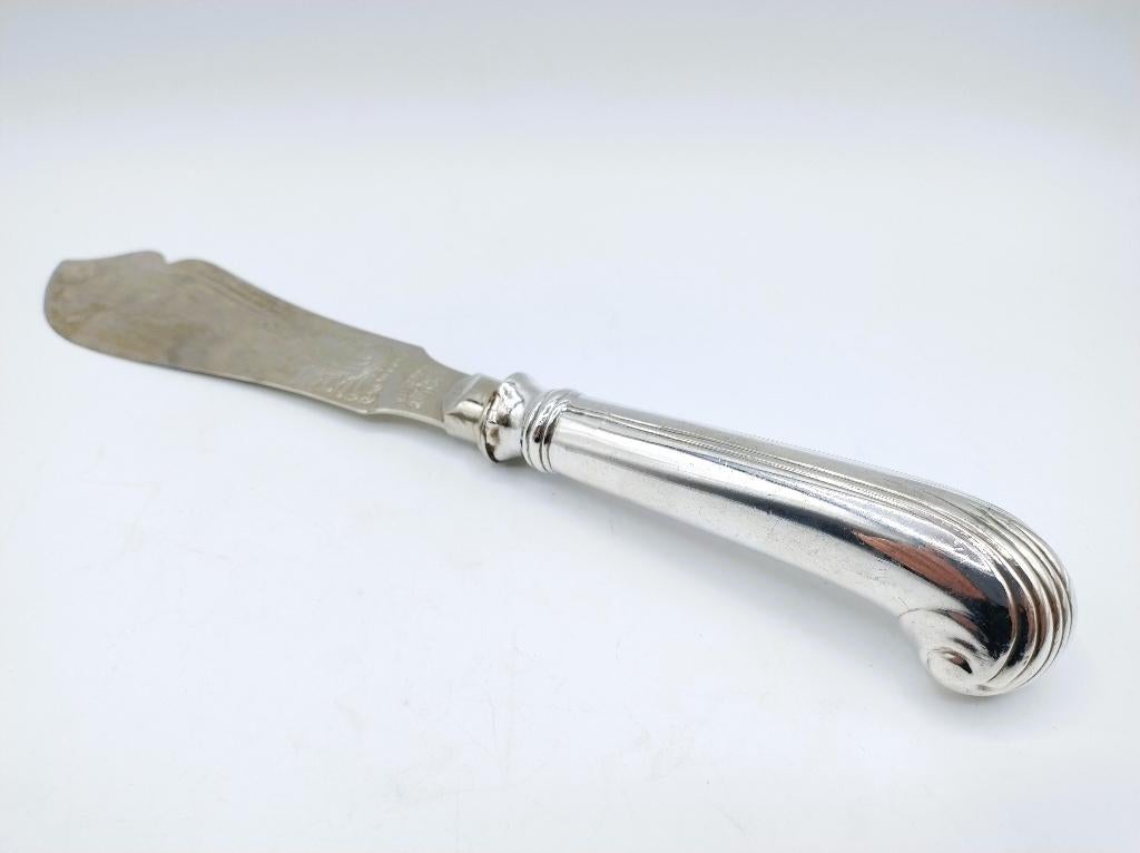 Taartmes met zilveren pistoolheft, L.J. Limburg, Amsterdam, Verzenden