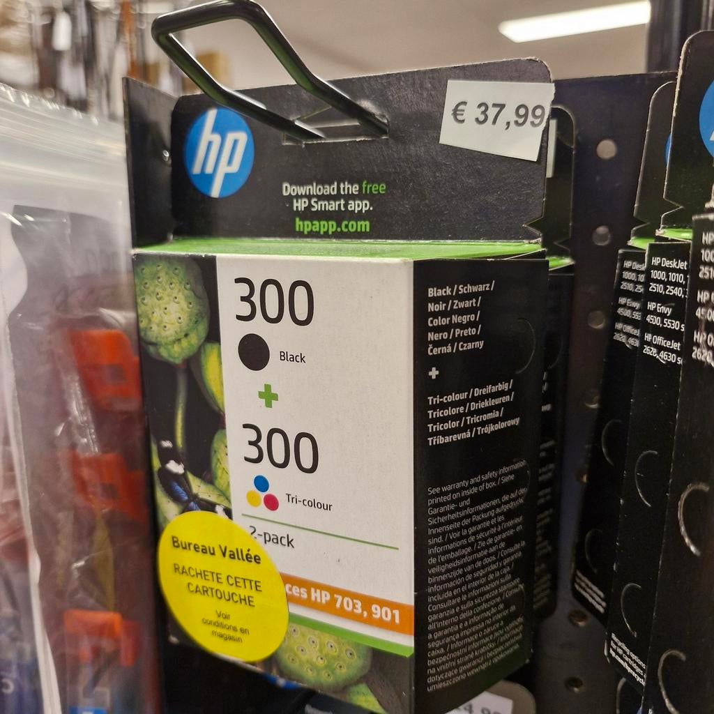 HP 300 Zwart & Driekleur Cartridge 2-pack, Ophalen of Verzenden, Nieuw, Cartridge, HP