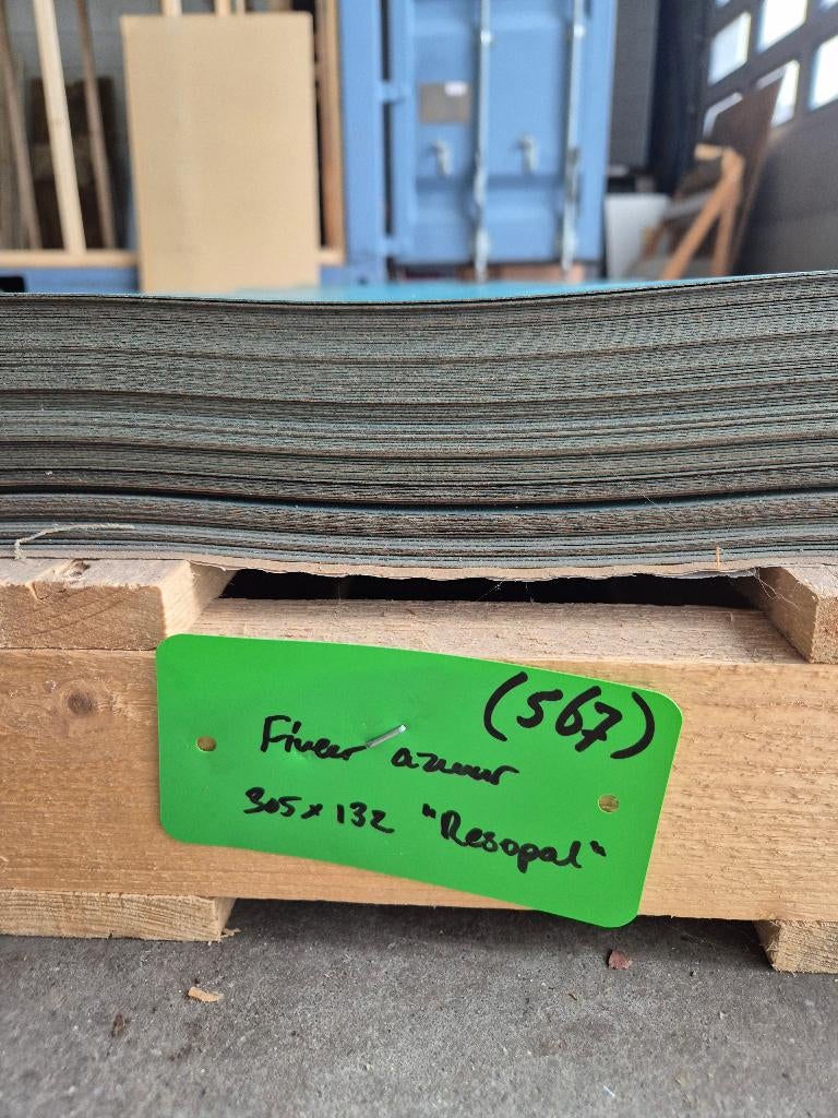 Resopal HPL fineer platen azuurblauw 305x132cm ( 567 ), Ophalen, HPL, Nieuw, Nb