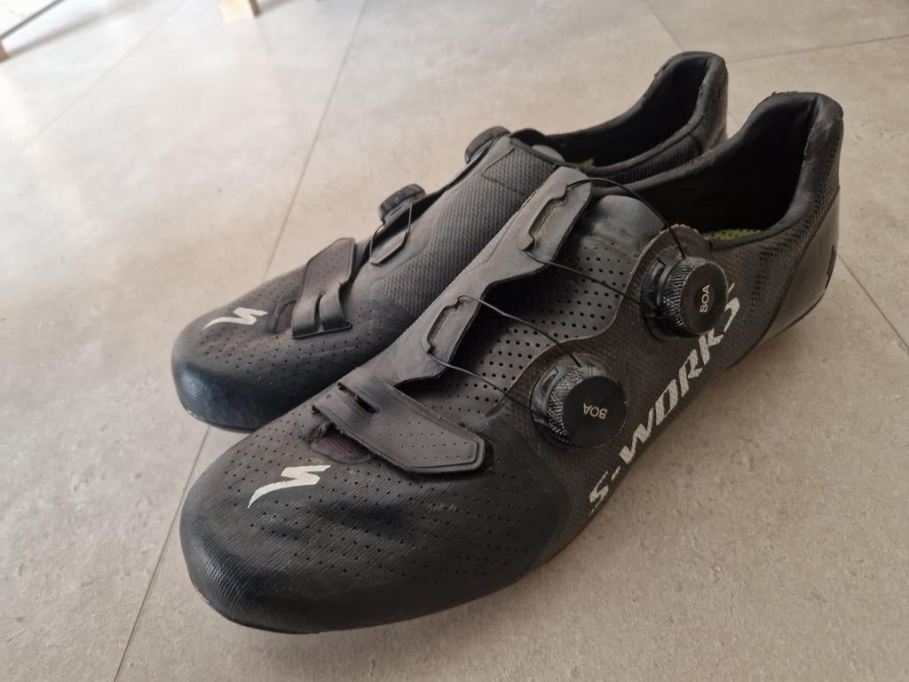 Specialized S-Works Road 7 carbon wielrenschoenen Maat 45.5, Ophalen of Verzenden, Zo goed als nieuw, Schoenen