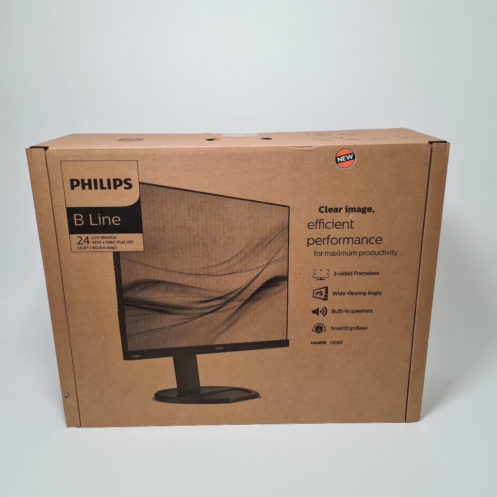 Philips 241B8QJEB 24 inch B-Line Monitor |  Nieuw, IPS, Phillips., Nieuw, Full HD
