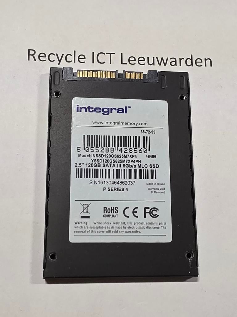 Integral 120gb laptop ssd hdd hardeschijf, Intern, Gebruikt, Ophalen of Verzenden, Integral