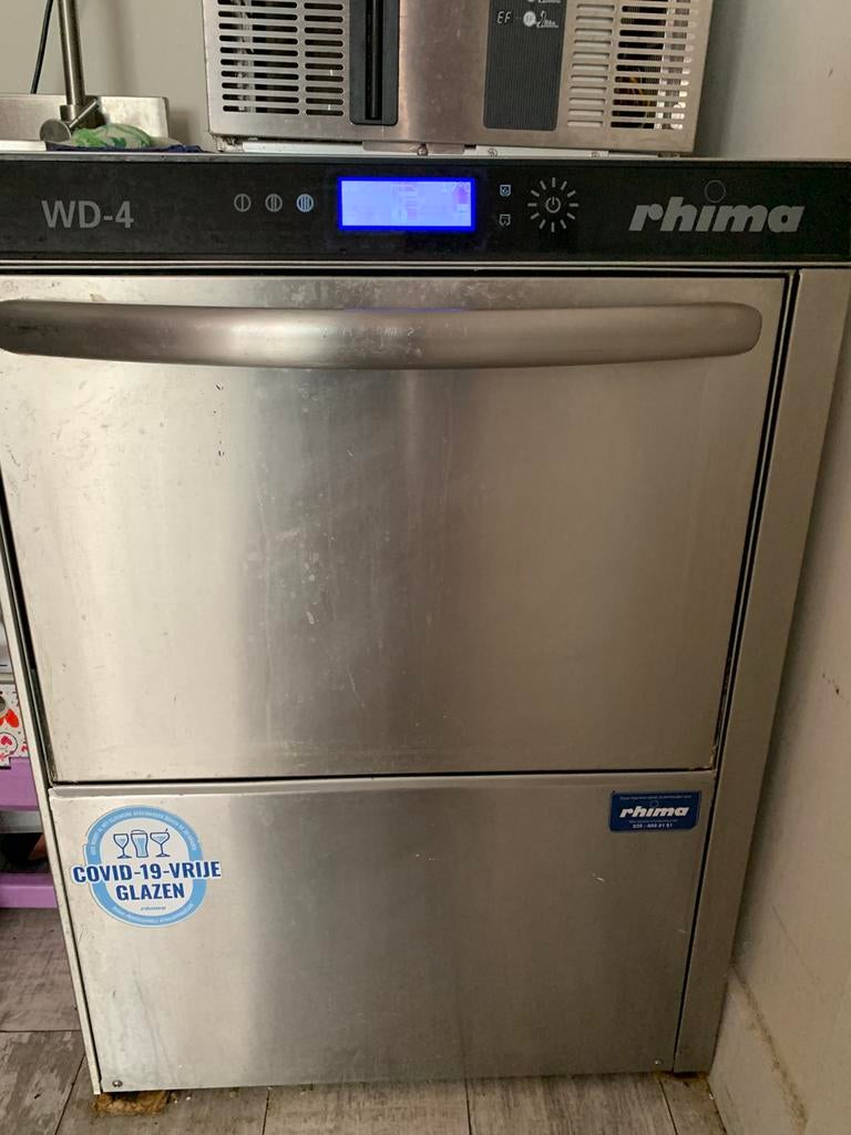 Rhima horeca vaatwasser + afvoer tafel/onderstel, Ophalen, Gebruikt, 60 cm of meer, Minder dan 10 liter