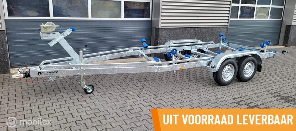 Nieuw boottrailer Vlemmix 6.3m 2700kg tandemas, Watersport en Boten, Boottrailers, Nieuw, Overige typen, Dubbelassig (tandemas)