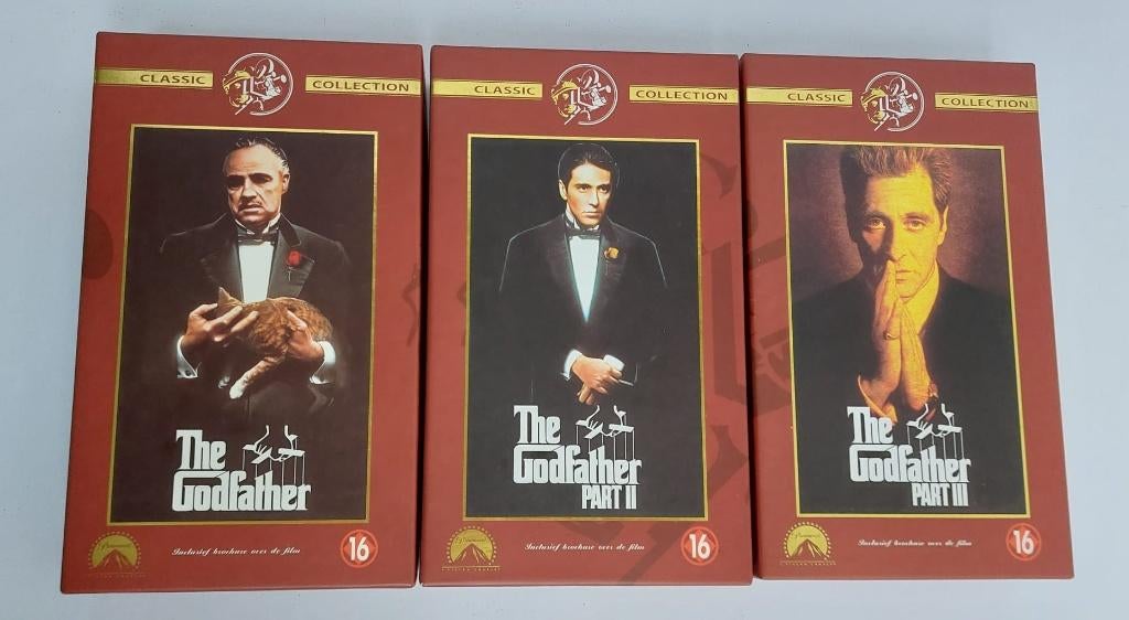 VHS – videobanden The Godfather, Cd's en Dvd's, VHS | Film, Alle leeftijden, Ophalen of Verzenden, Gebruikt