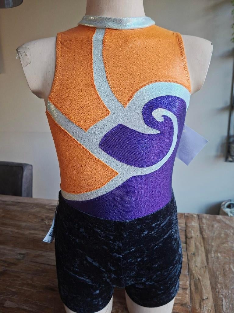 Turnpakje maat 140, Nieuw, Oranje, Turnpak(je), Kindermaat 122 t/m 140