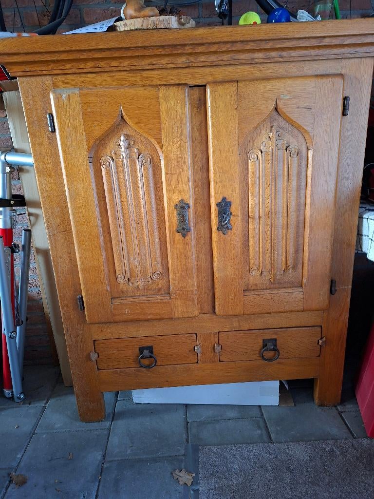 Kast, Huis en Inrichting, Kasten | Kledingkasten, Ophalen, Gebruikt, Klassiek, Eikenhout