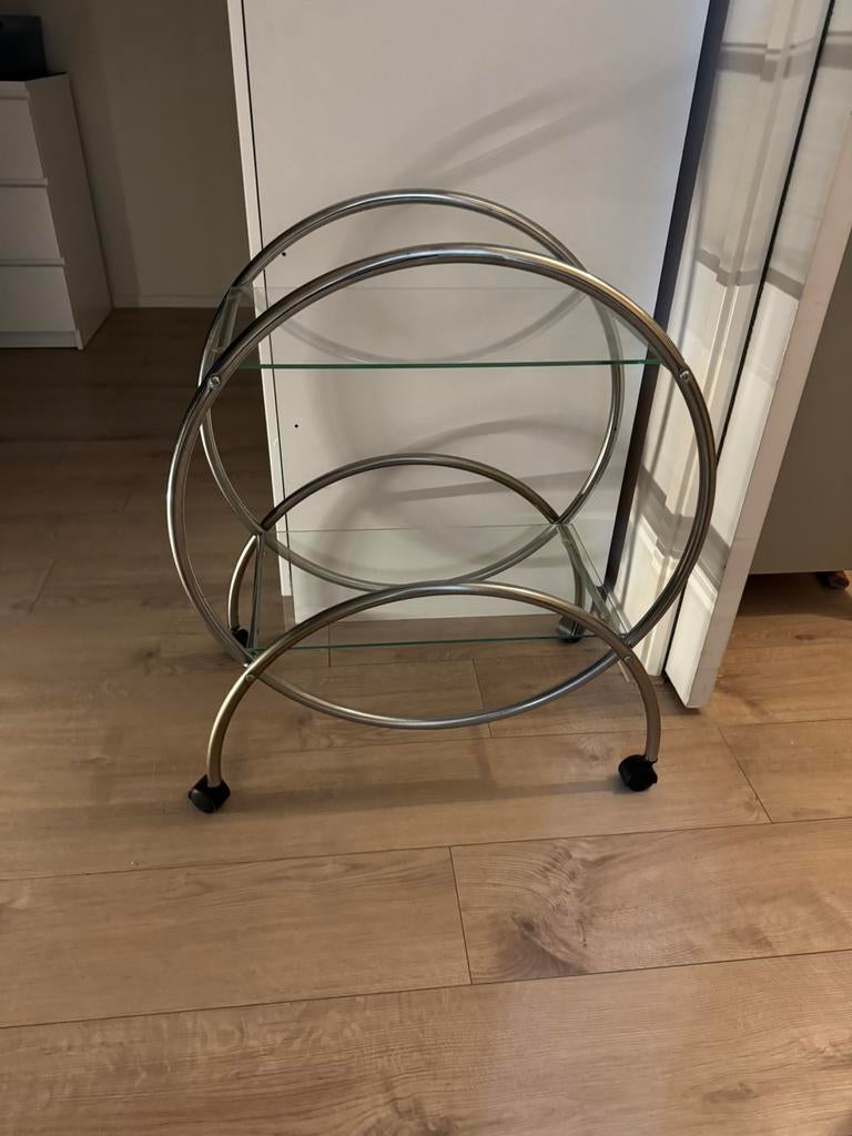 Thee tafeltje, Huis en Inrichting, Tafels | Bijzettafels, Ophalen, Zo goed als nieuw, Rechthoekig, Minder dan 55 cm