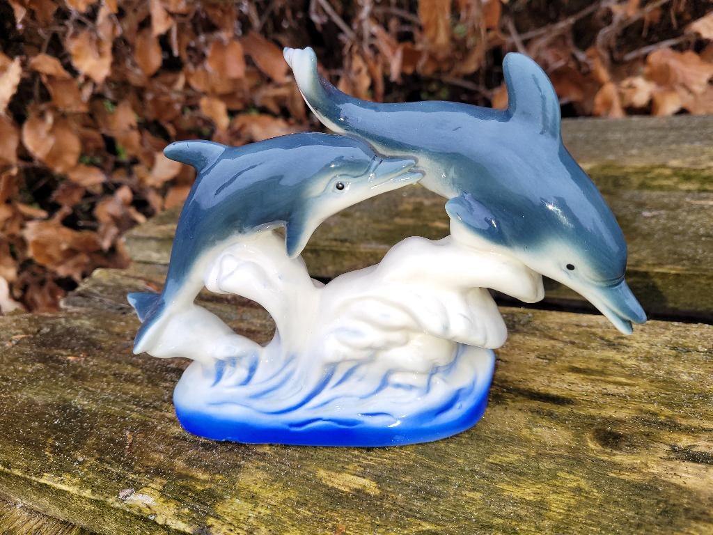schitterende dolfijn beeld 2 dolfijnen, Ophalen of Verzenden, Zo goed als nieuw, Mens