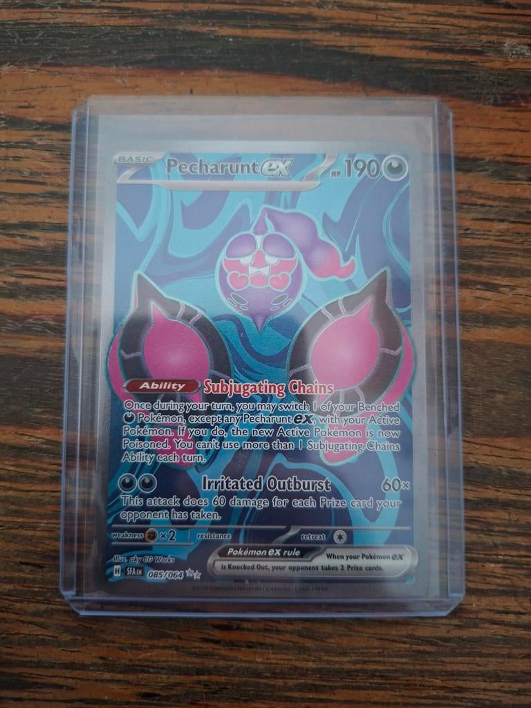 Pecharunt ex 085/064 Pokemon kaart shrouded fable, Ophalen of Verzenden, Zo goed als nieuw, Losse kaart