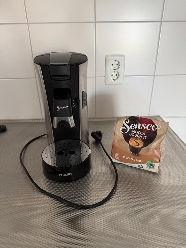 Philips Senseo Koffiezetapparaat - RVS, Ophalen, Koffiepads en cups, Koffiemachine, Zo goed als nieuw