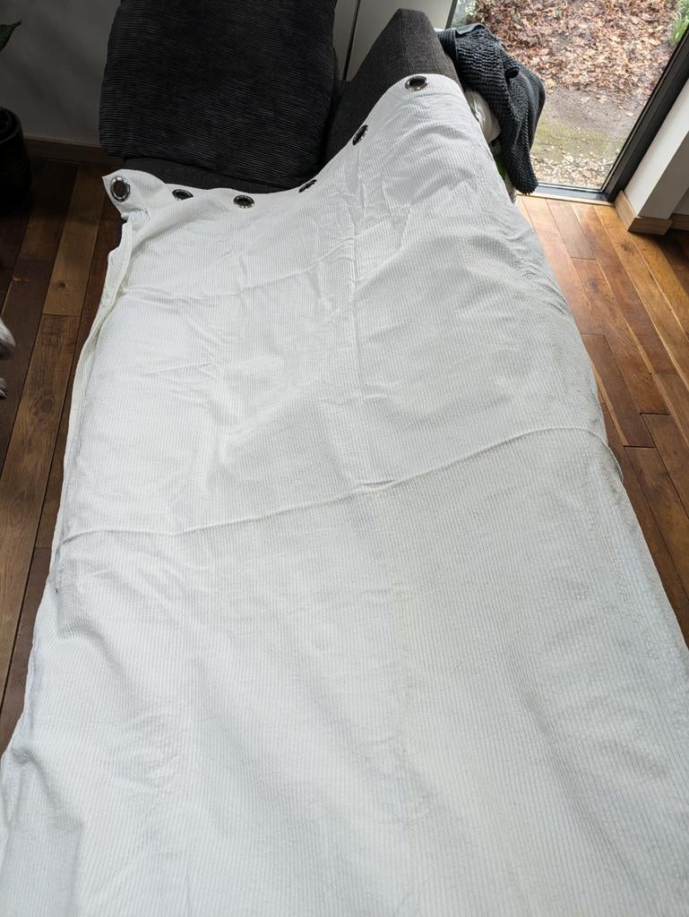 Velours gordijnen wit, 100 tot 150 cm, 200 cm of meer, Wit, Ophalen of Verzenden