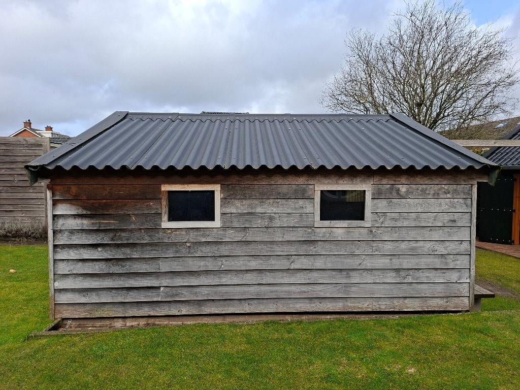 Cementvezel golfplaten dak voor schuurtje, Doe-het-zelf en Verbouw, Dakpannen en Dakbedekking, Ophalen, Overige materialen, Gebruikt