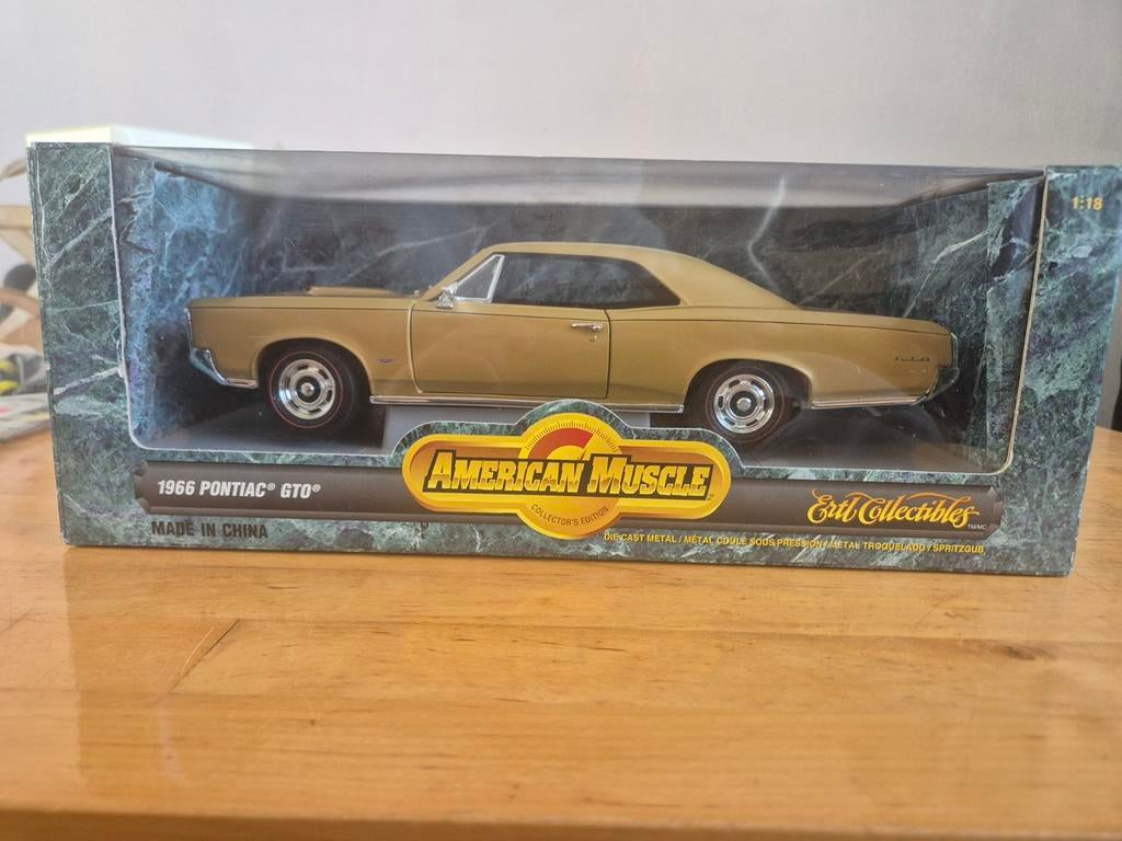 1966 Pontiac GTO American Muscle Die Cast Model 1:18, Ophalen of Verzenden, Zo goed als nieuw, Overige merken