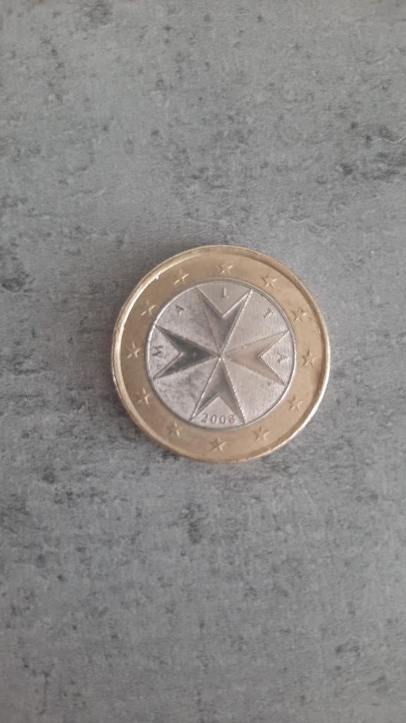 Munt 1 Euro - Malta 2008, Postzegels en Munten, Munten | Europa | Euromunten, Ophalen of Verzenden, Malta, 1 euro, Losse munt