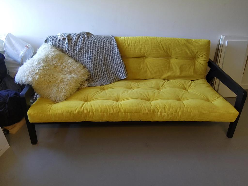 slaapbank Karup Grab, Ophalen, Zwart, Tweepersoons, Zo goed als nieuw