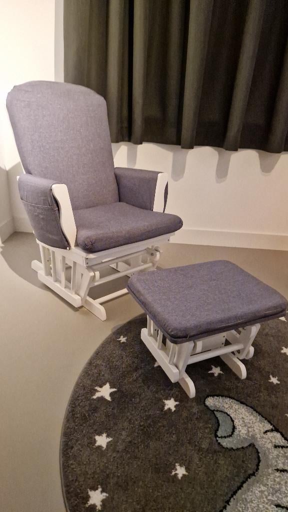 Quax schommelstoel met voetenbank babykamer, Ophalen, Zo goed als nieuw, Stoel(en)