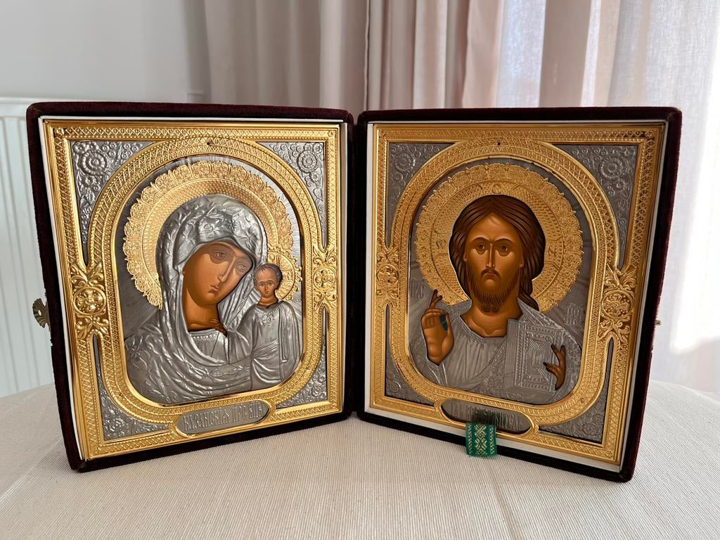 Exclusieve orthodoxe icoon set (2-delig) – in luxe etui, Ophalen