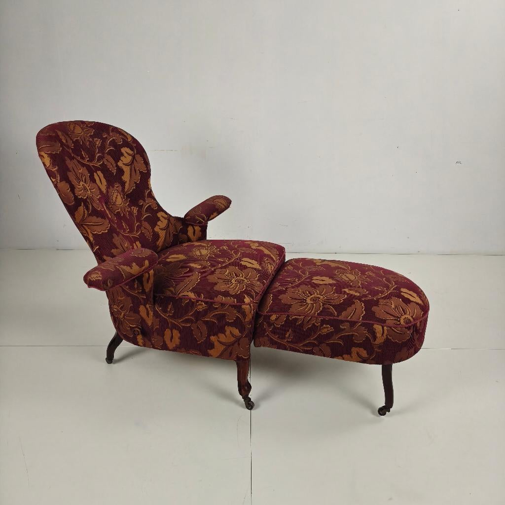 Vroeg 20e-eeuws ligfauteuil van Drevette L.M circa 1900–1920, Ophalen of Verzenden