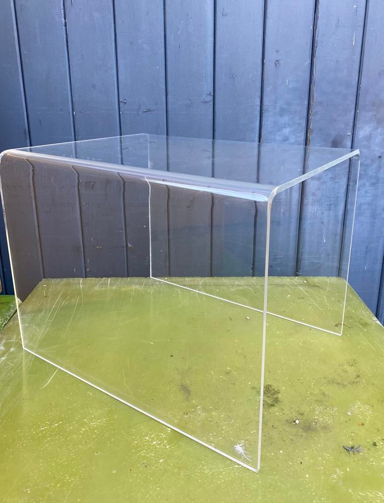 Plexiglas bijzettafel uit de jaren 80, Ophalen of Verzenden, Huis en Inrichting