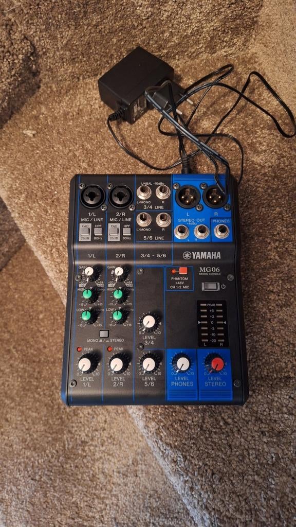 Yamaha MG06 mengpaneel, Muziek en Instrumenten, Mengpanelen, Ophalen of Verzenden, Nieuw, 5 tot 10 kanalen, Microfooningang