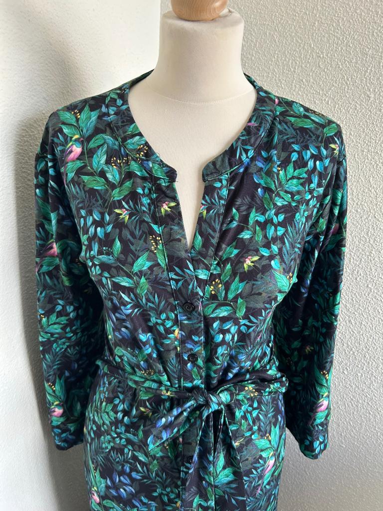 Smashed lemon maat XXL tropische blouse jurk 1932, Blauw, Maat 46/48 (XL) of groter, Ophalen of Verzenden, Zo goed als nieuw