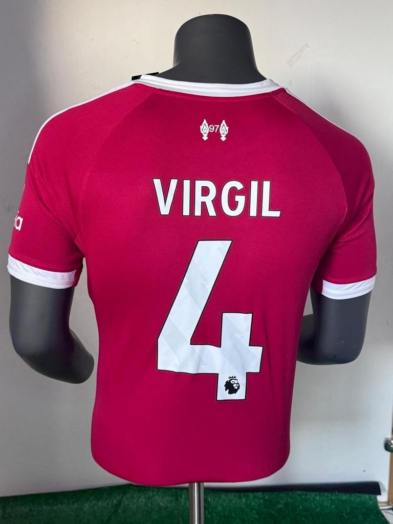 Liverpool Thuisshirt Virgil van Dijk Maat SL, Maat 48/50 (M), Nieuw, Ophalen of Verzenden, Voetbal