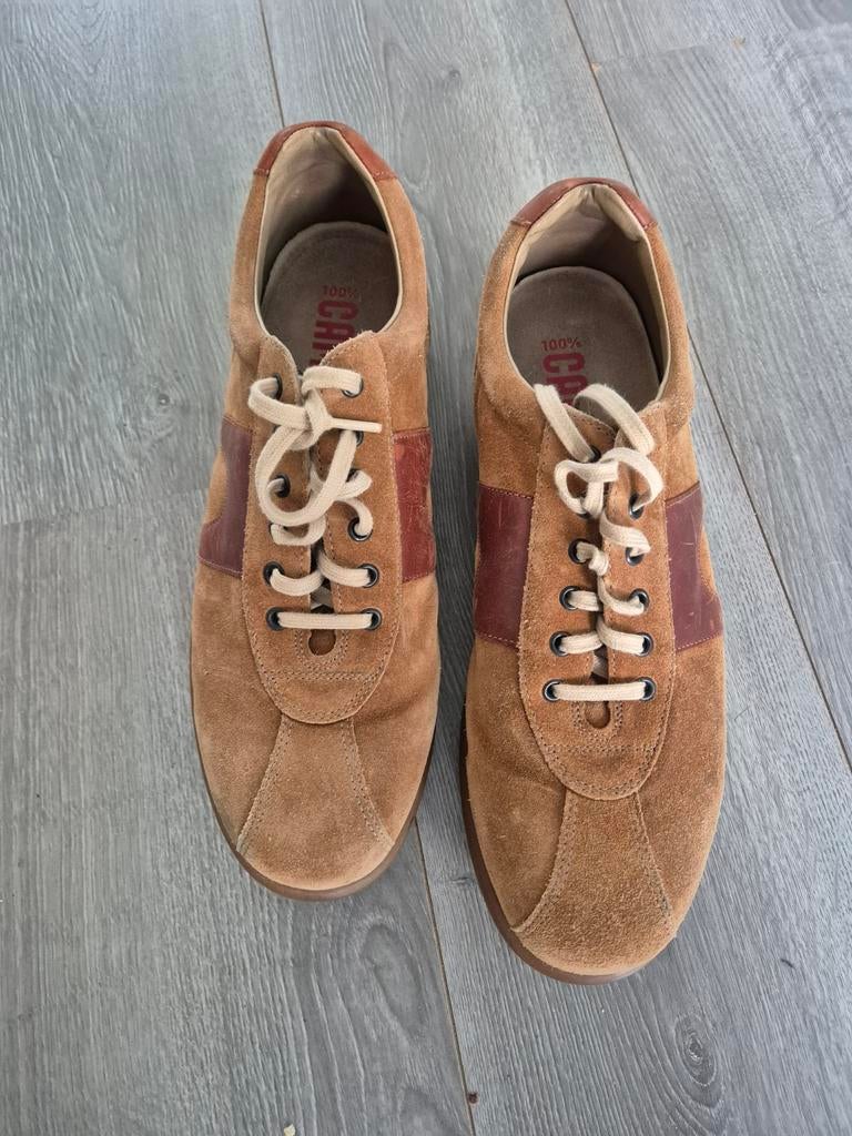 Camper sneakers leer maat 46 zgan, Ophalen of Verzenden, Zo goed als nieuw, Bruin
