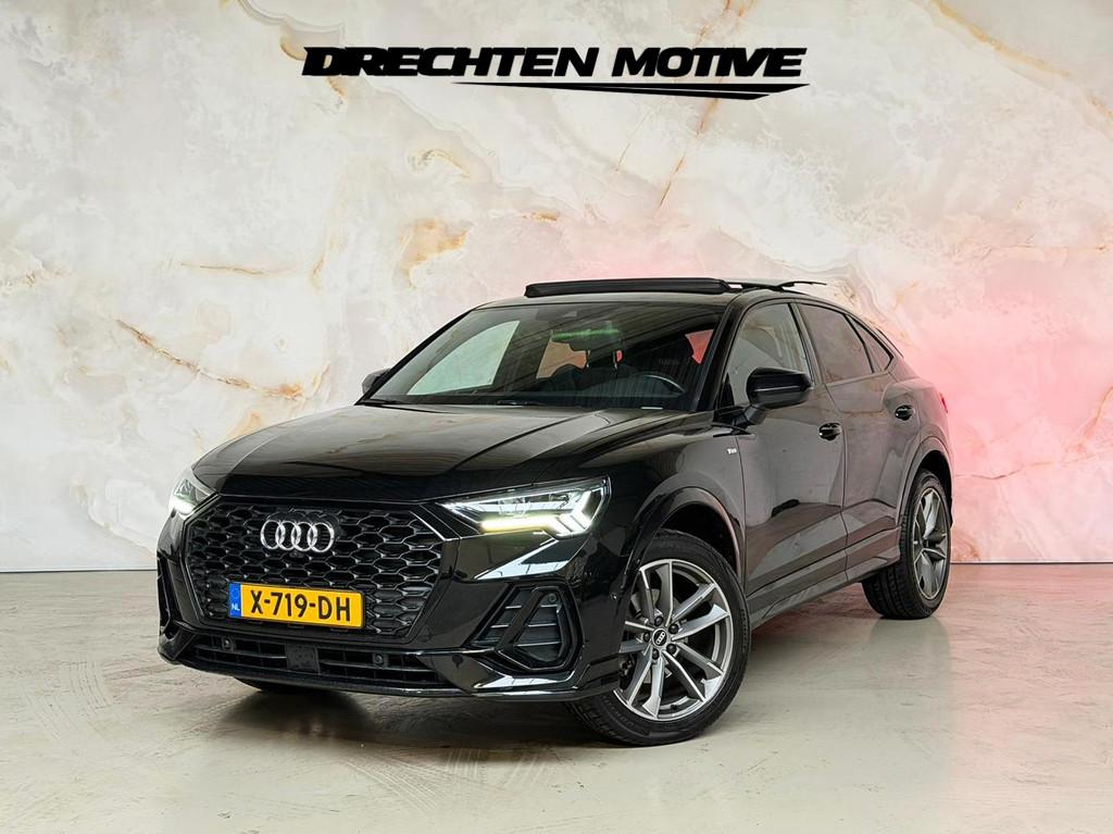 Audi Q3 Sportback 35 TFSI Pro Line S Pano / 360 / Leder /, 4 cilinders, 150 pk, 1505 kg, Zwart