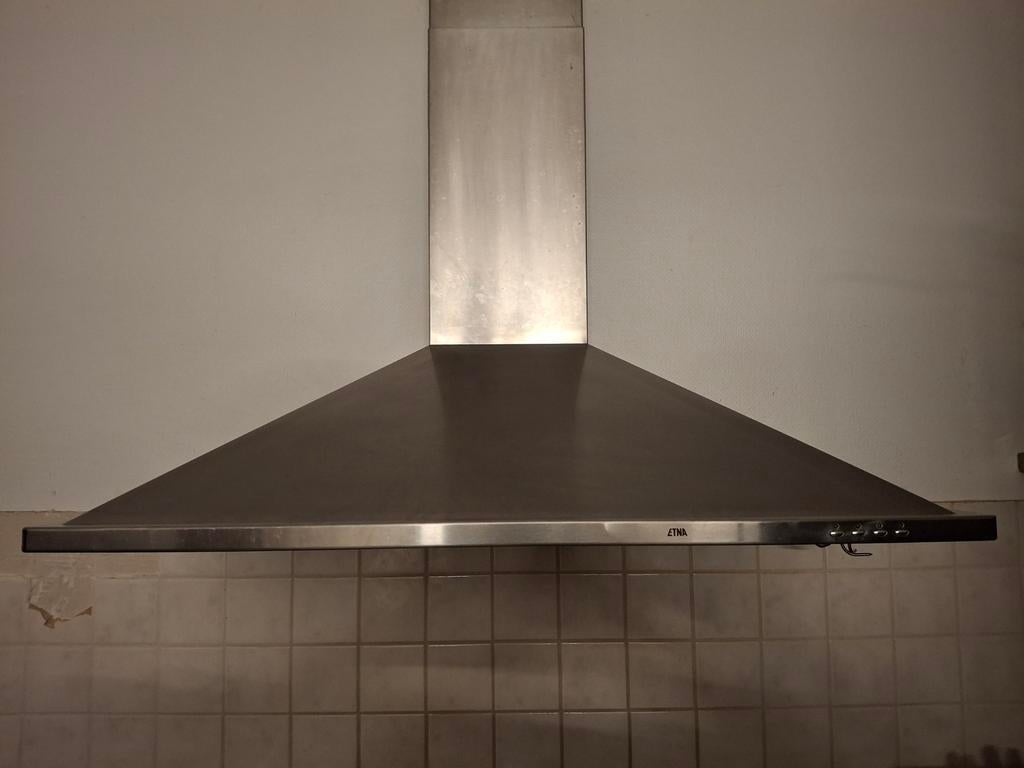 Etna RVS afzuigkap 90 cm breed 50 cm diep, Witgoed en Apparatuur, Afzuigkappen, Gebruikt, Wandschouwkap, Ophalen of Verzenden