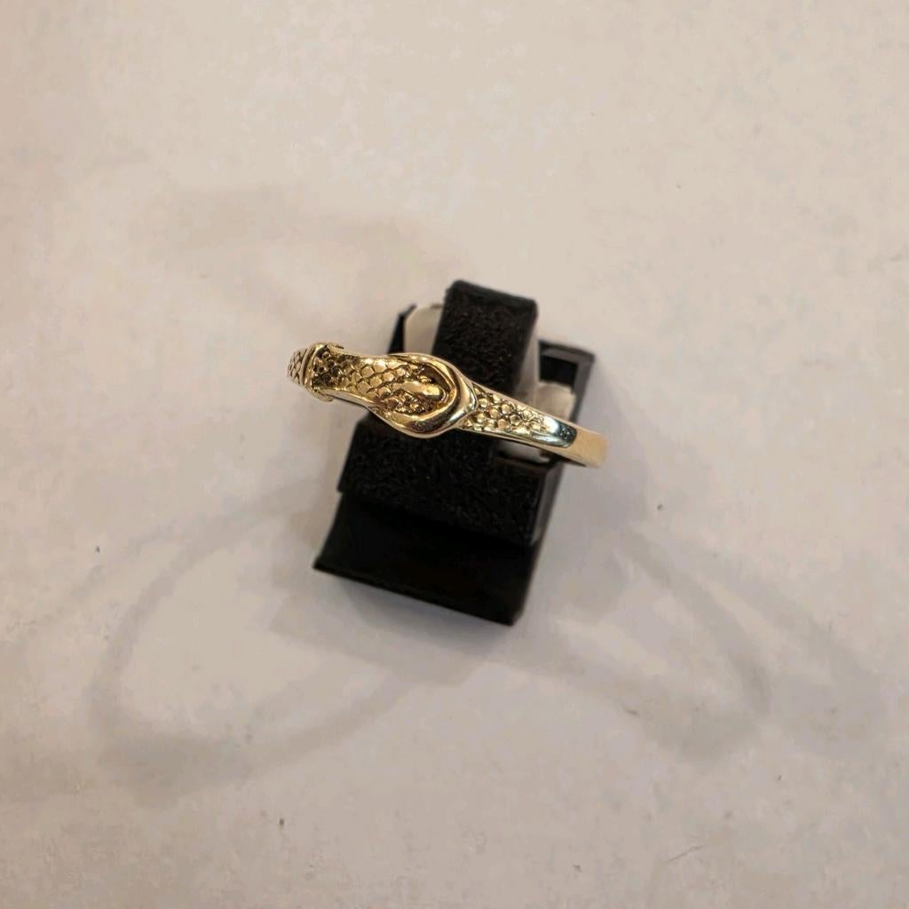 14 karaats gouden ring broekriem / gesp model geelgoud, 19 tot 20, Geel, Ophalen of Verzenden, Zo goed als nieuw