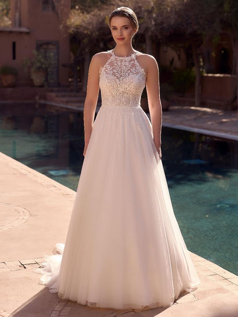 Nieuw, trouwjurk, Bianco Evento, Floria, ivoor, S t/m 3XL, Ophalen, Trouwjurk, Wit, Bianco Evento