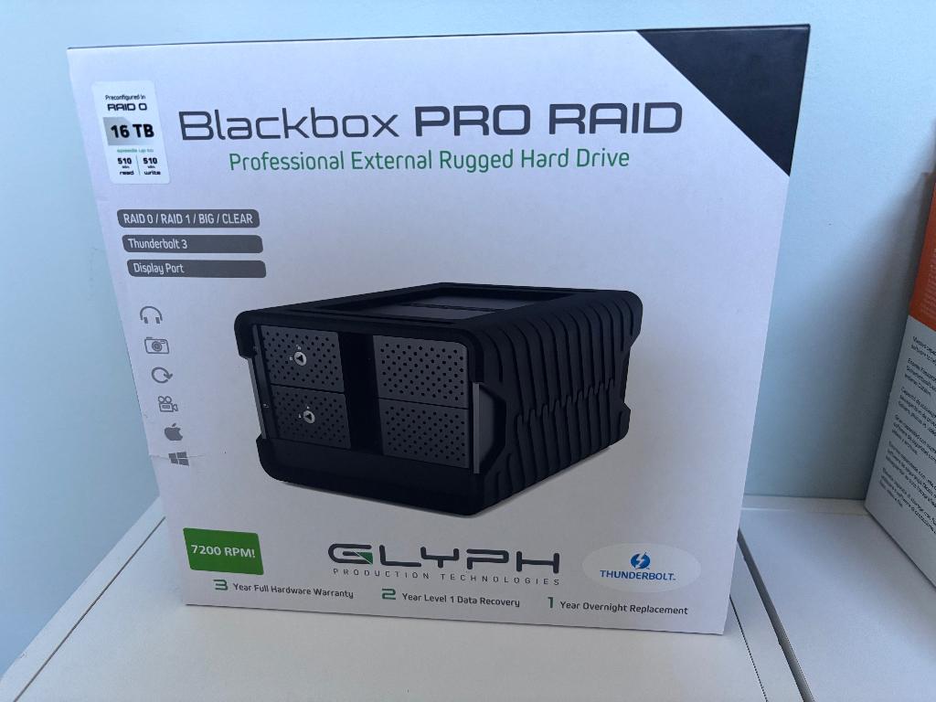 HD Glyph Blackbox PRO RAID 16TB, Thunderbolt 3,, Computers en Software, Harde schijven, Thunderbolt, HDD, 16Tb, Ophalen of Verzenden