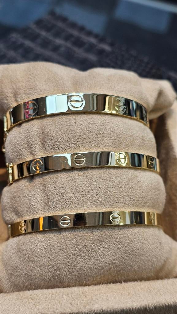 Prachtige 14karaat gouden Bangle armbanden