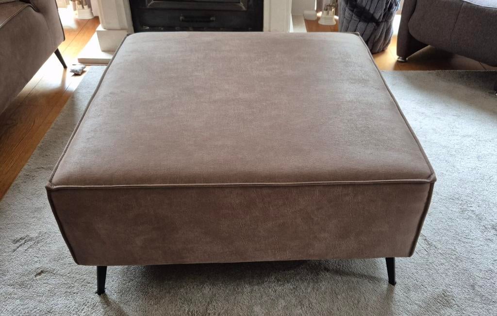 Licht bruine hocker 95 x 95, Ophalen, Vierkant, 75 tot 100 cm, 75 tot 100 cm