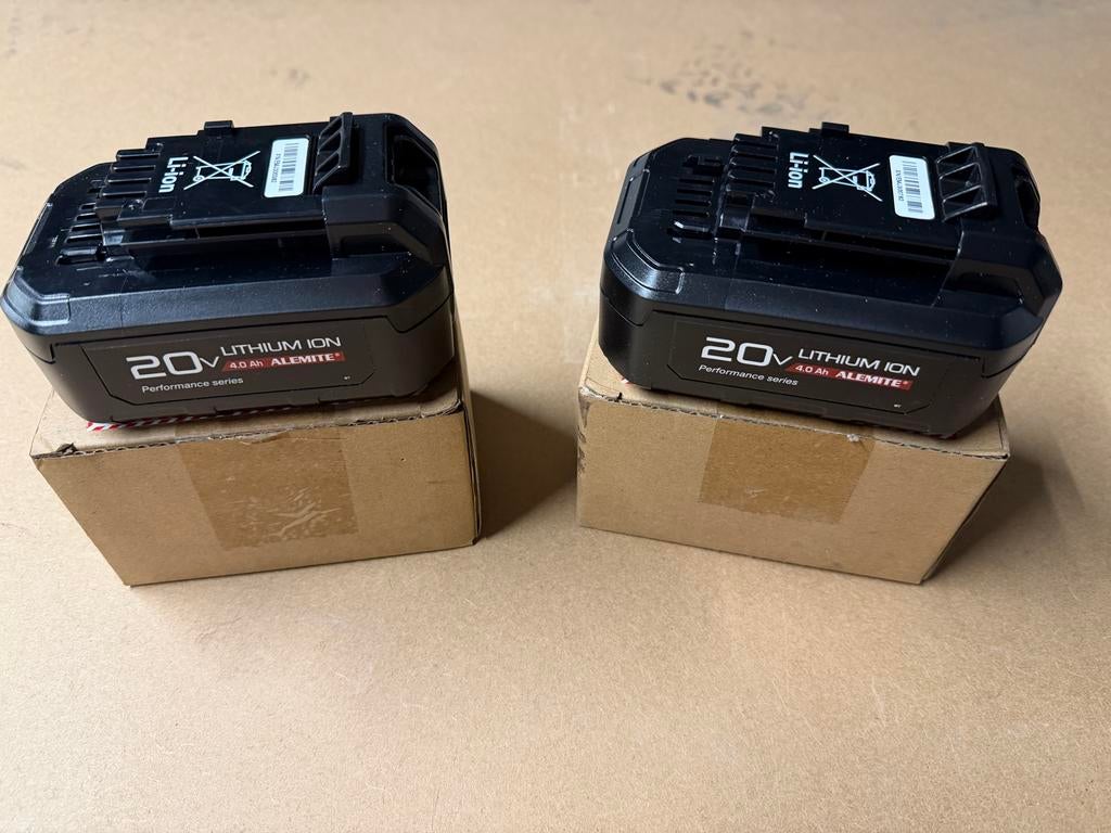 2x Alemite 20v 4ah accu’s nieuw ongebruikt, Ophalen of Verzenden, Nieuw