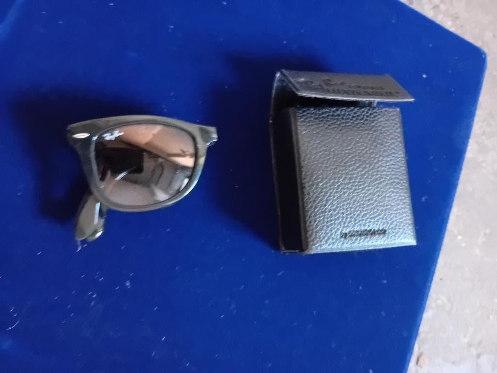 Vintage Ray-Ban RB Folding Wayfarer  Opvouwbare Zonnebril, Ophalen of Verzenden, Bruin, Ray-Ban