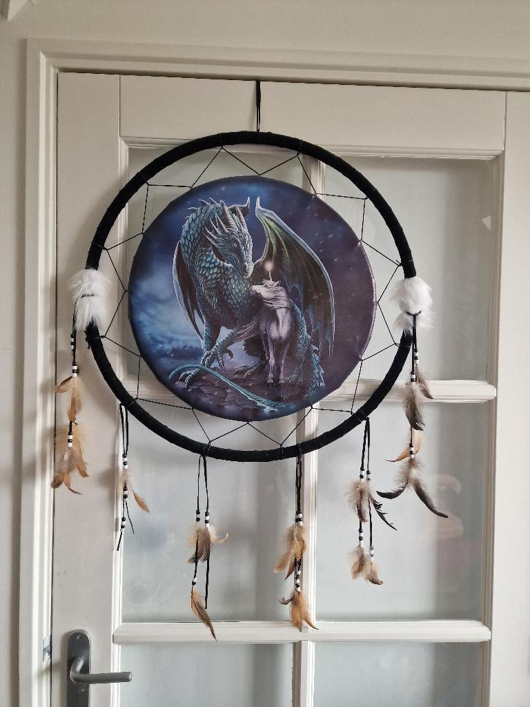 Grote dromenvanger draak en eenhoorn, Ophalen of Verzenden, Gebruikt