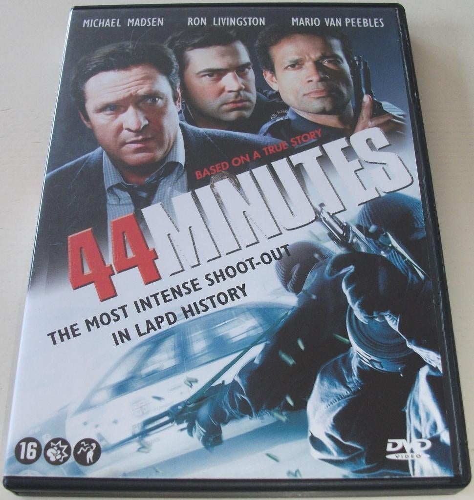 Dvd *** 44 MINUTES *** Most intense shootout in LAPD history, Vanaf 16 jaar, Ophalen of Verzenden, Zo goed als nieuw, Actiethriller