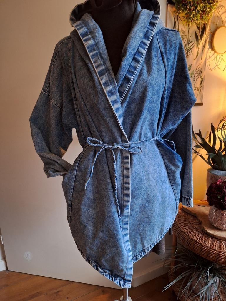 Spijkerjas jas maat m l xl, Kleding | Dames, Ophalen of Verzenden, Zo goed als nieuw, Maat 42/44 (L), Blauw