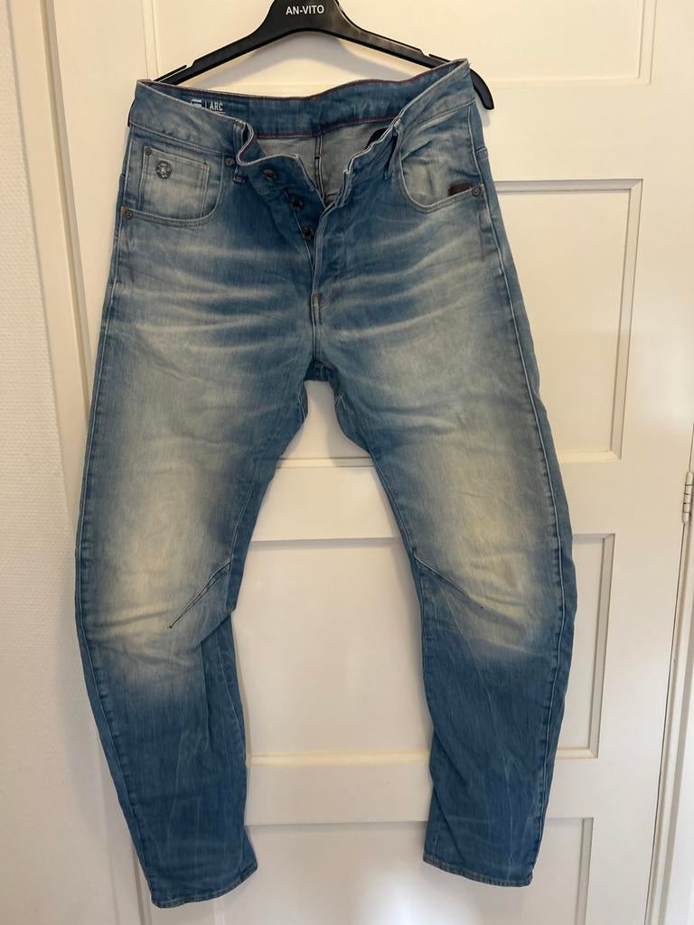 G-Star RAW spijkerbroek maat 31/34, Kleding | Heren, Ophalen of Verzenden, Gedragen, Blauw